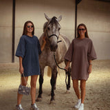 ECLIPSE DARK BLUE SWEATER DRESS