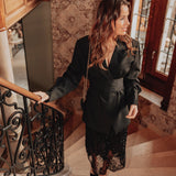 DIVA BLACK SEQUIN LACE SKIRT