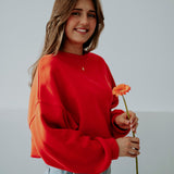 AZALEA CORAL RED SWEATER