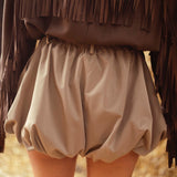ELEANOR BEIGE PUFFY SHORT