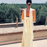 LUCERO BUTTER YELLOW BANDEAU DRESS