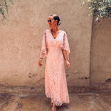 BABOUCHE PINK LACE DRESS