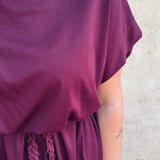 EL BOUDRIA BORDEAUX BRAID DRESS