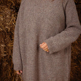 ABRIANA TAUPE KNITTED DRESS