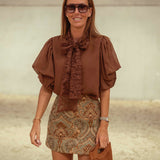 MONROE CAMEL LACE BLOUSE