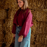 GWENDOLYN BORDEAUX BLOUSE