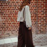 PARKER BROWN WIDE BELT PANTS PRE-ORDER