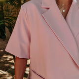 TIZARA LIGHT PINK SHORTSLEEVE BLAZER