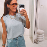 CLARA GREY T-SHIRT
