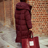 BRIGHTON BURGUNDY PUFFER COAT
