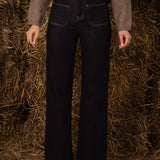 DARK BLUE STRAIGHT JEANS 9093-6