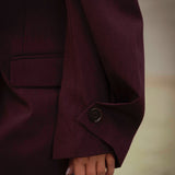 ADDISON BURGUNDY BLAZER