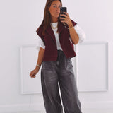 DARK GREY BALLOON JEANS A3394