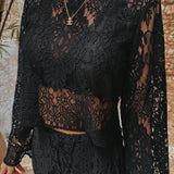 GUADALUPE BLACK CROCHET BLOUSE