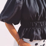 JAVEA BLACK BLOUSE