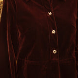 HOLLIS BROWN VELVET DRESS