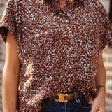 KINSLEY BROWN SEQUIN BLOUSE