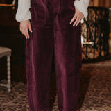 BURGUNDY CORDUROY PANTS