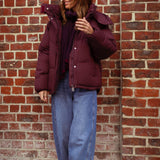 VANESSA BORDEAUX PUFFER JACKET