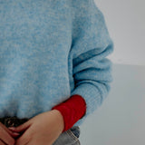 ANGELINA BLUE KNIT SWEATER