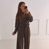 SONJA BROWN TWO-PIECE SET