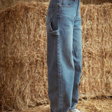 BALLOON WIDE LEG JEANS V1075