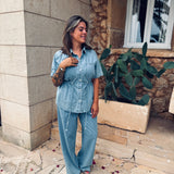 BURGOS BLUE DENIM TWO-PIECE SET