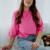 JOLIEN PINK SPRING SWEATER