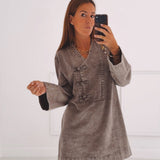 GINA BROWN DENIM DRESS