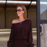 GRETCHEN BORDEAUX KNITTED DRESS