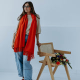 COSY SEASON ORANGE SCARF