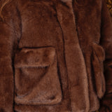 PRESCOTT BROWN FAUX FUR JACKET