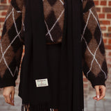 COSY SEASON BLACK SCARF