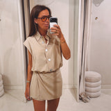 EVELINE BEIGE TWO-PIECE SET