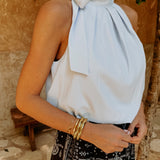 LUMBRE LIGHT BLUE HALTER TOP