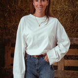 CARLIE WHITE LONGSLEEVE SHIRT