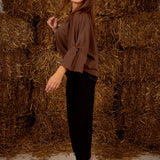 ZETHRA BROWN SWEATER