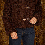 BROWN TEDDY TWIST JACKET