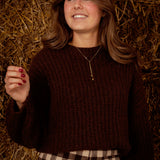 LUMEA BROWN KNIT SWEATER