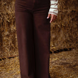BROWN WIDE LEG JEANS 9092-9