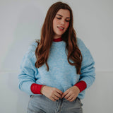 ANGELINA BLUE KNIT SWEATER