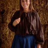 GWENDOLYN BROWN BLOUSE