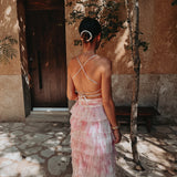 CORONA DE FLORES PINK LAYER DRESS