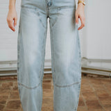 LIGHT BLUE BALLOON JEANS A3966