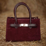 MYRA BURGUNDY SUEDE BAG
