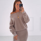 JULIET TAUPE KNIT DRESS