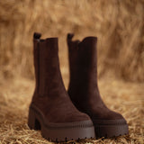 OKLAHOMA BROWN SUEDE BOOTS