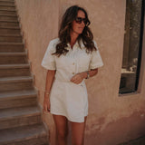 BEJAAD ECRU DENIM SKORT