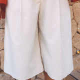 OROPESA BEIGE LINEN BERMUDA SHORT
