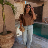 HABIBA BROWN MUSTHAVE BLOUSE